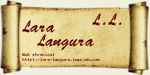 Lara Langura vizit kartica